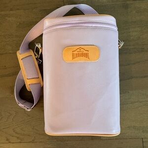 Jon Hart Design Lilac/Tan Crossbody Tote Wine Carrier